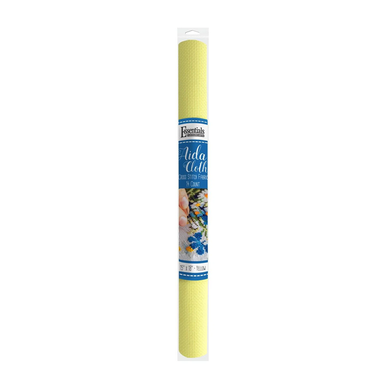 Essentials By Leisure Arts Aida Cloth, 14 Count, Yellow, Cross Stitch Fabric,