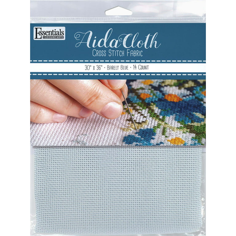 5 Pieces Cross Stitching Cloth 14 Count Aida Cloth Fabric Cross Stitch  Cloth for DIY Embroidery Needlework Sewing Handcraft, White, 12 by 12-Inch