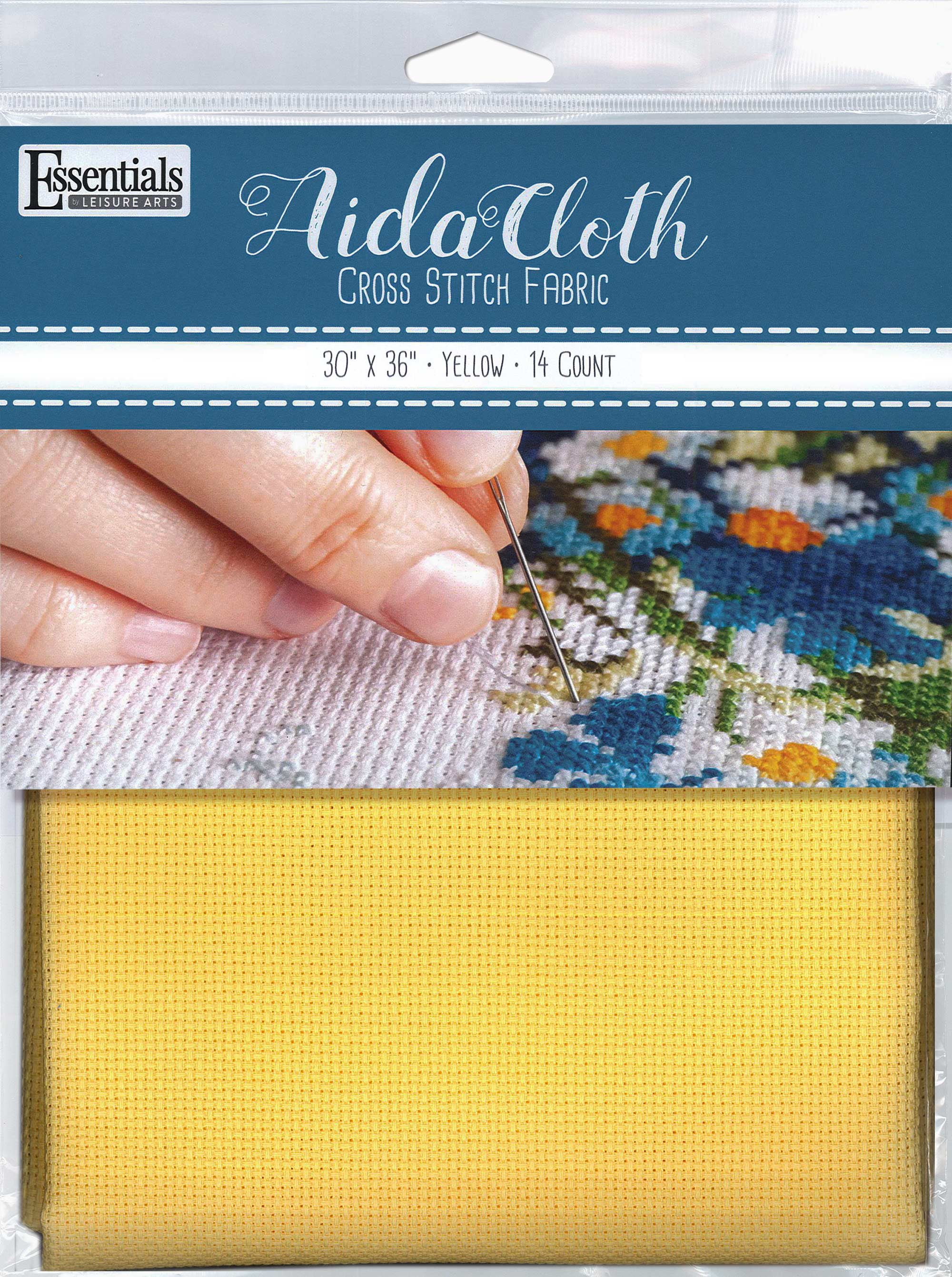 Essentials By Leisure Arts Aida Cloth, 14 count, 30" x 36", Yellow