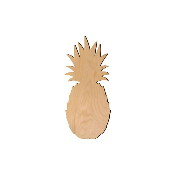 Essentials by Leisure Arts Wood Cutouts Pineapple 24 Pack - DIY Flat Wooden Shapes for Crafts, Birch Pieces for Painting, Staining, and Home Decor Projects