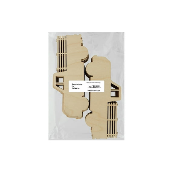 Essentials By Leisure Arts Arts Flat Wood Shape 24pc Truck