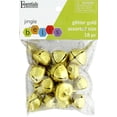 thumbnail image 1 of Essentials By Leisure Arts Arts Jingle Bells Glitter Astd Sizes Gold 18pc, 1 of 4