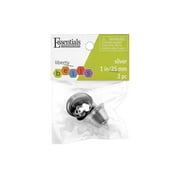 Essentials By Leisure Arts Liberty Bells 25mm Silver 3pc - Decorative Craft Bells for Christmas Ornaments, DIY Projects, Jewelry, Costumes, and Holiday Crafts