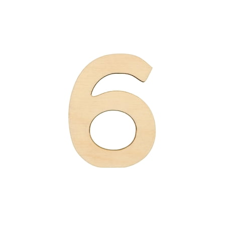 Essentials By Leisure Arts Arts Wood Letter 1.75" Birch No 6