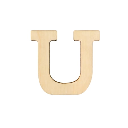 Essentials By Leisure Arts Arts Wood Letter 1.75" Birch U