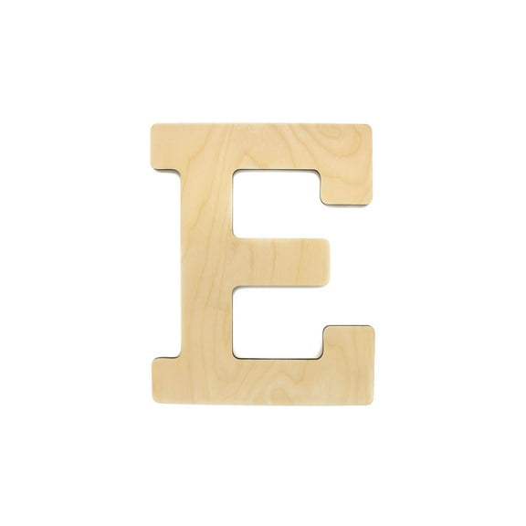 Essentials By Leisure Arts Arts Wood Letter 13" Birch E