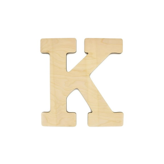 Essentials By Leisure Arts Arts Wood Letter 13" Birch K