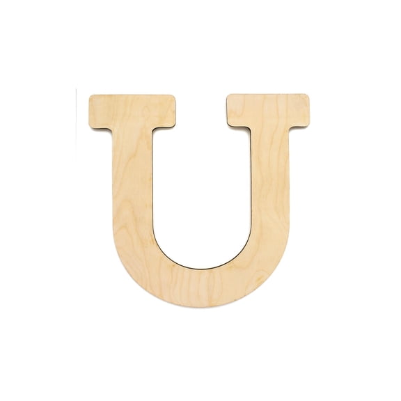 Essentials By Leisure Arts Arts Wood Letter 13" Birch U