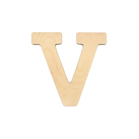 Essentials By Leisure Arts Arts Wood Letter 13" Birch V