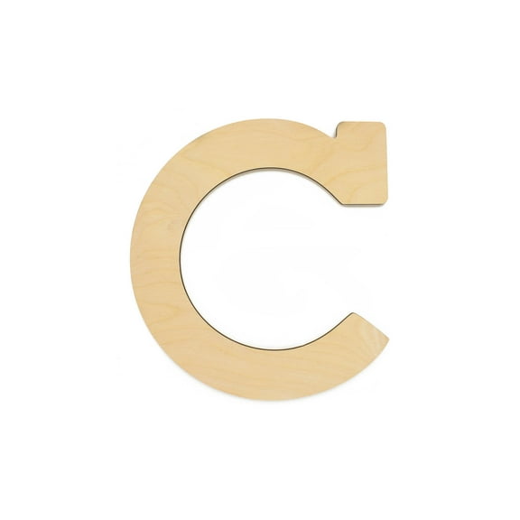 Essentials By Leisure Arts Arts Wood Letter 9.5" Birch C