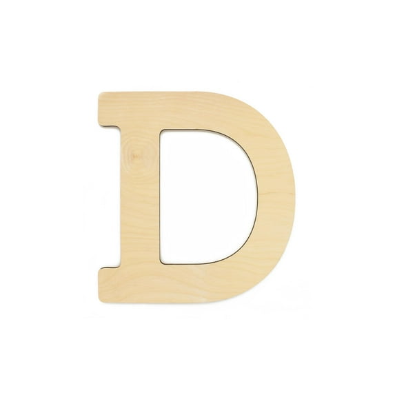 Essentials By Leisure Arts Arts Wood Letter 9.5" Birch D