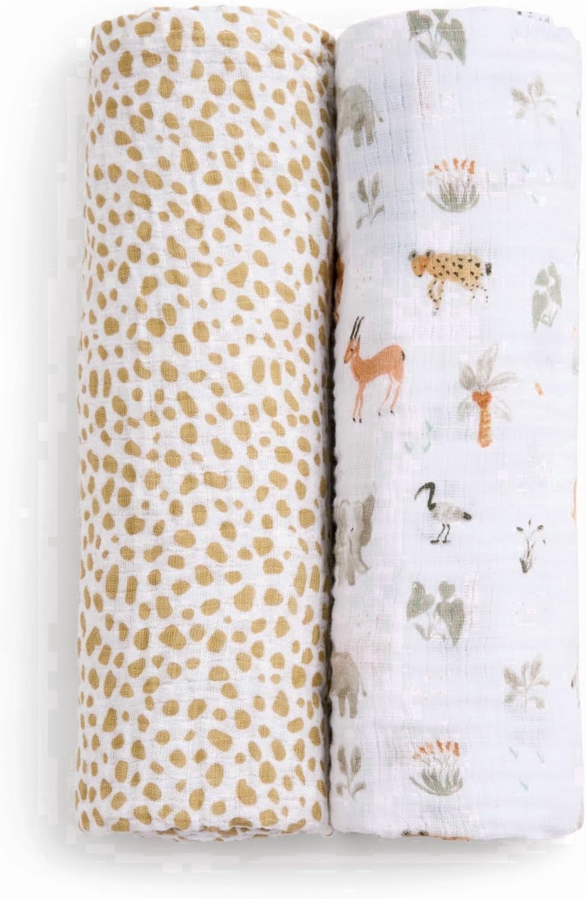 aden + anais essentials cotton muslin swaddle blanket 2 pack