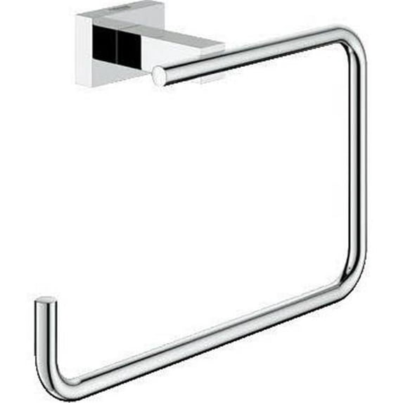 Essentials Cube Towel Ring in Polished Chrome