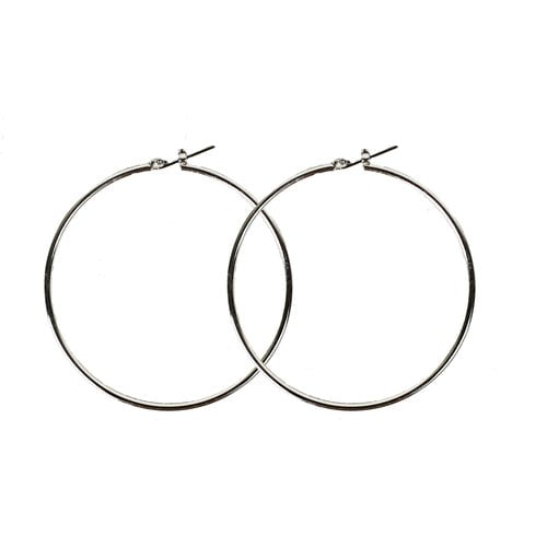 Essentials Earring Silver Hoop Ear