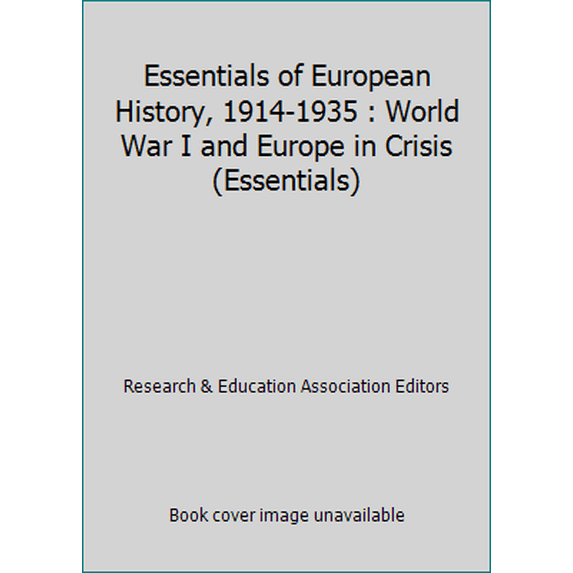 Pre-Owned European History 1914 to 1935 Essentials (Paperback) 9780878917105