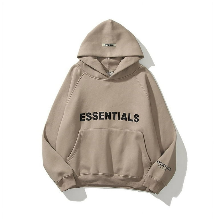 Essentials Unisex Solid Color Hoodie Street Wear Hip Hop Graphic Cotton All Seasons Walmart