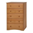 thumbnail image 1 of Essentials Five Drawer Chest-Color:Brown,Finish:Natural,Material:Solid Wood,Style:Contemperary, 1 of 2
