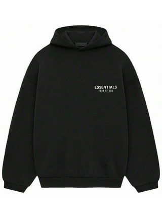 トップス ESSENTIALS / FLEECE HOODIE BLACK XL Essentials Black Hoodie