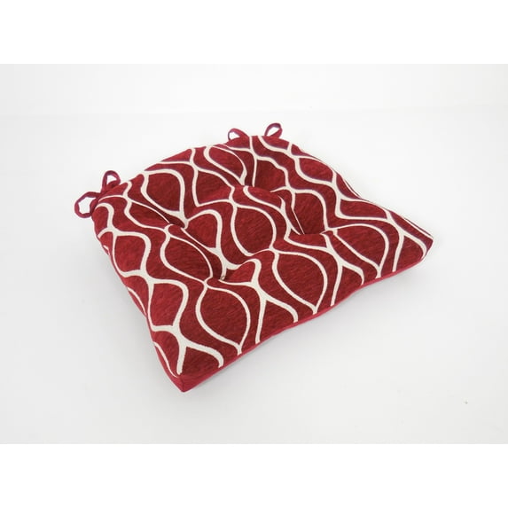 Essentials Gemma Set of 4 Chair Cushions Burgundy
