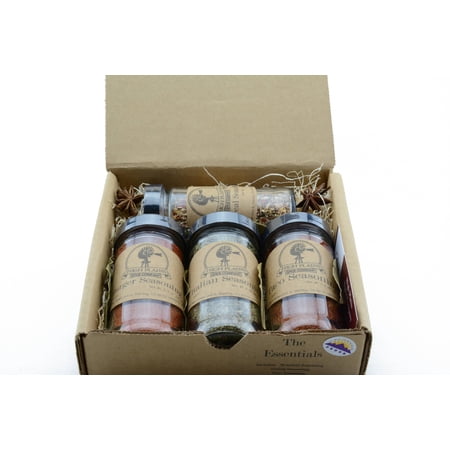 The Essentials Gift Set of 4 ~ Gift Set by High Plains Spice Company ~ Gourmet Meat and Veggie Spice Blends & Rubs For Beef, Chicken, Veggies & All Recipes ~ Spice Blends Handcrafted In Colorado, USA
