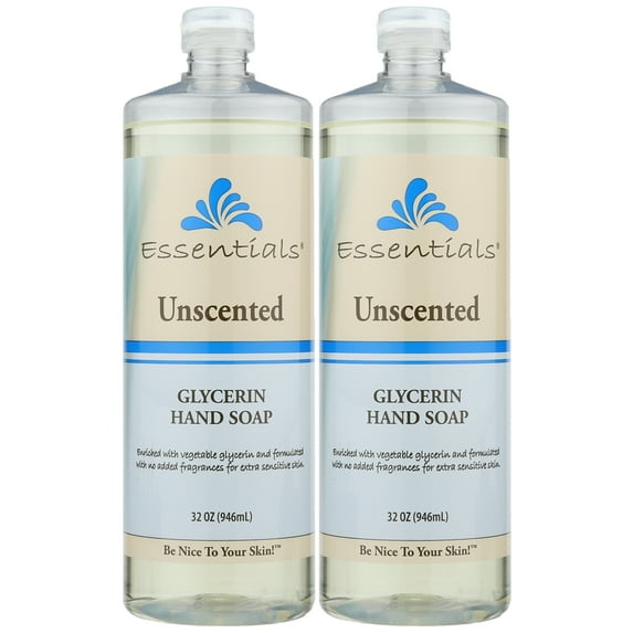 Essentials Glycerin Liquid Hand Soap Refill, 32-Fluid Ounce, Pack of 2