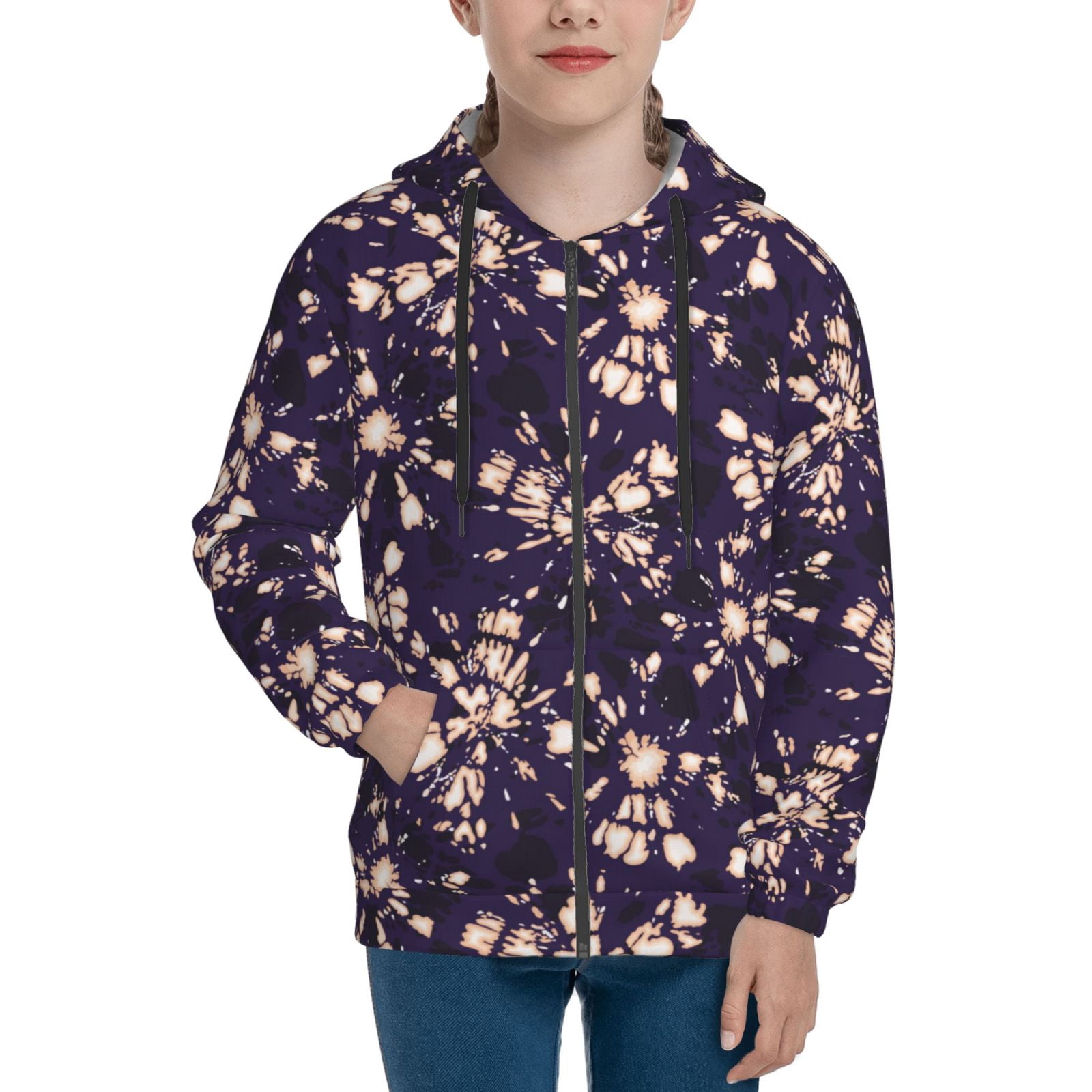 Kids Zip-Up Hoodie – Boys & Girls Lightweight Hooded Sweatshirt With Pockets, Sizes 6-16