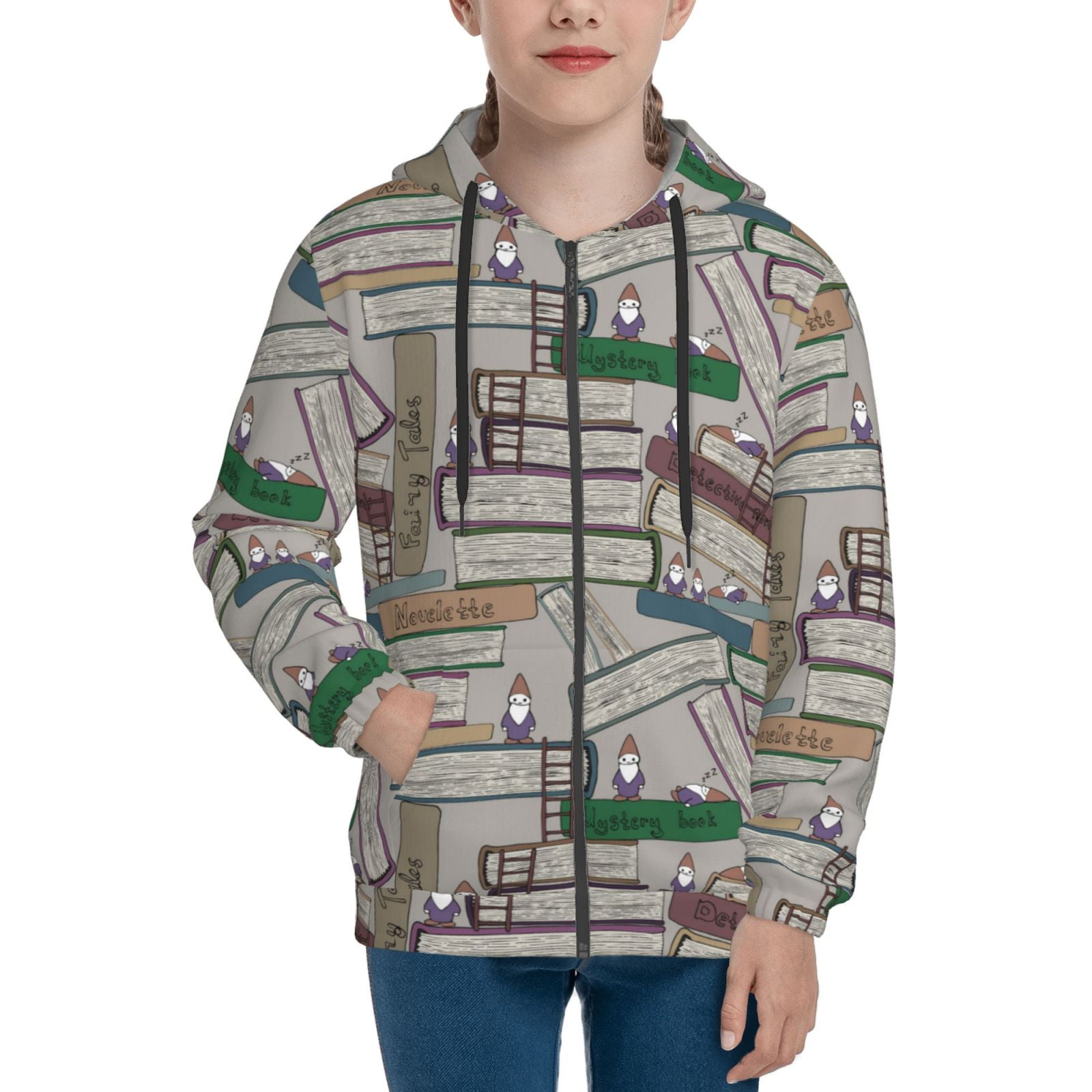 Essentials Hoodie Kids funny cute gnomes books Toddlers Girls Boys