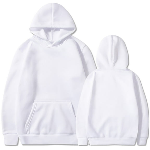 Essentials Hoodie for Women Custom DIY Solid Hooded Couple Long Sleeve With Pocket Plus Size Clothes Outfits White