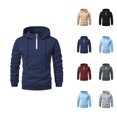 thumbnail image 1 of Essentials Hoodies for Men 2025 Fall Winter Long Sleeve Half Zipper Hooded Sweatshirt with Pockets Pullover Hoody, 1 of 8