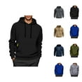thumbnail image 1 of Essentials Hoodies for Men 2025 Fall Winter Long Sleeve Plain Hooded Sweatshirt with Pockets Pullover Hoody, 1 of 6