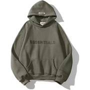 Essentials Hoodies for Men Women,Fashion Classic Letter Graphic Pullover Hooded Sweatshirt