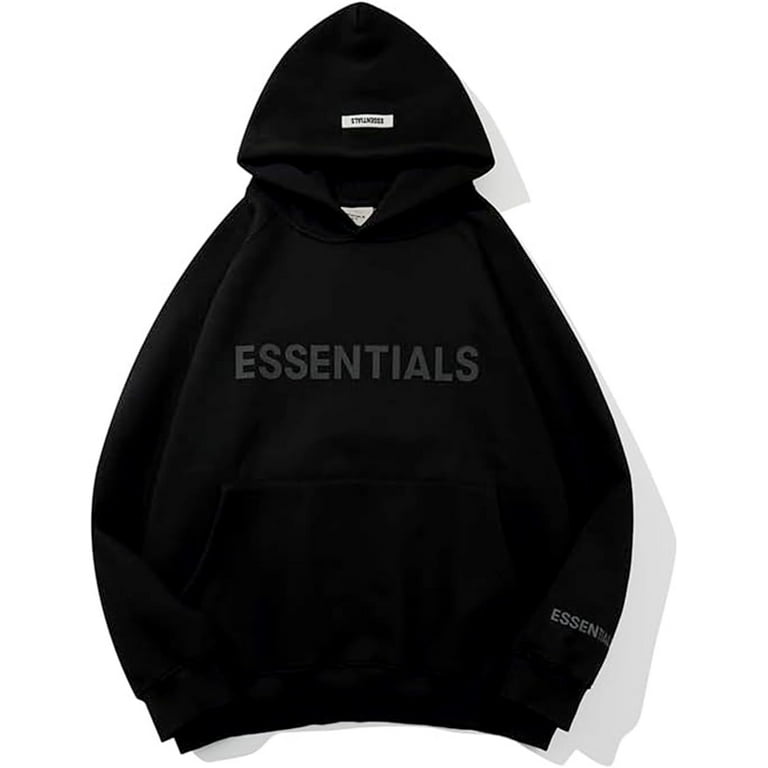Essentials Hoodies for Men Women Fashion Classic Letter Graphic Pullover Hooded Sweatshirt Walmart
