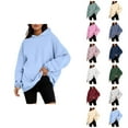 thumbnail image 1 of Essentials Hoodies for Women 2025 Fall Winter Long Sleeve Plain Oversized Hoodie Hooded Sweatshirt Women Pullover, 1 of 6