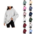thumbnail image 1 of Essentials Hoodies for Women 2025 Fall Winter Long Sleeve Plain Oversized Hoodie Hooded Sweatshirt Women Pullover, 1 of 6