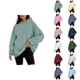 thumbnail image 1 of Essentials Hoodies for Women 2025 Fall Winter Long Sleeve Plain Oversized Hoodie Hooded Sweatshirt Women Pullover, 1 of 6