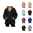 thumbnail image 1 of Essentials Hoodies for Women 2025 Half Zipper Slit Hem Plain Hoodie with Pockets Hooded Sweatshirt Women Pullover, 1 of 8