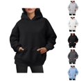 thumbnail image 1 of Essentials Hoodies for Women 2025 Long Sleeve Plain Oversized Hoodie with Pockets Hooded Sweatshirt Women Pullover, 1 of 6