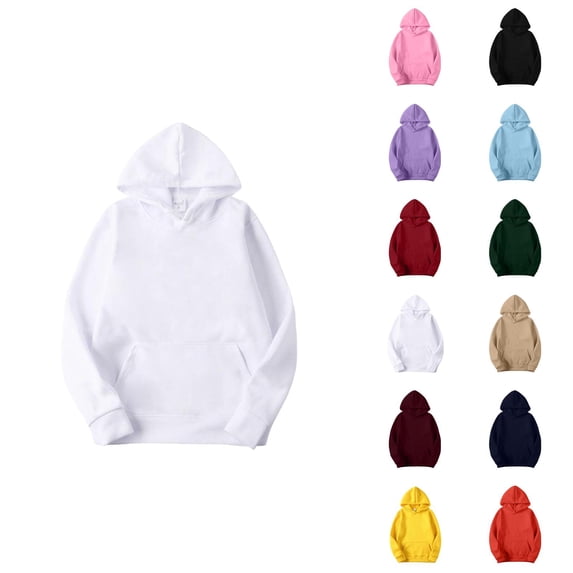 Essentials Hoodies for Women 2025 Long Sleeve Slim Fit Plain Hoodie with Pockets Hooded Sweatshirt Women Pullover