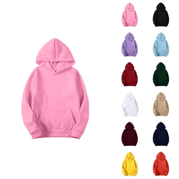 Essentials Hoodies for Women 2025 Long Sleeve Slim Fit Plain Hoodie with Pockets Hooded Sweatshirt Women Pullover