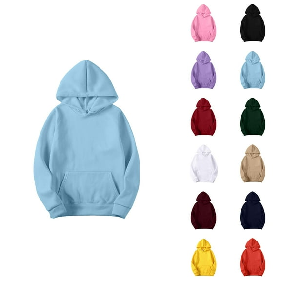 Essentials Hoodies for Women 2025 Long Sleeve Slim Fit Plain Hoodie with Pockets Hooded Sweatshirt Women Pullover