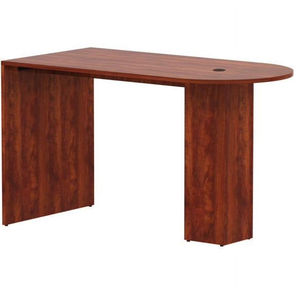 Essentials Laminate Peninsula Cafe Table, Cherry