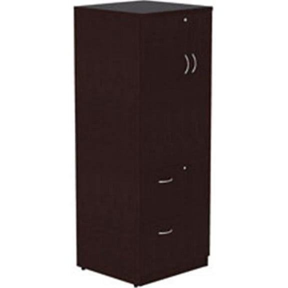 Essentials Laminate Tall Storage Cabinet, Espresso