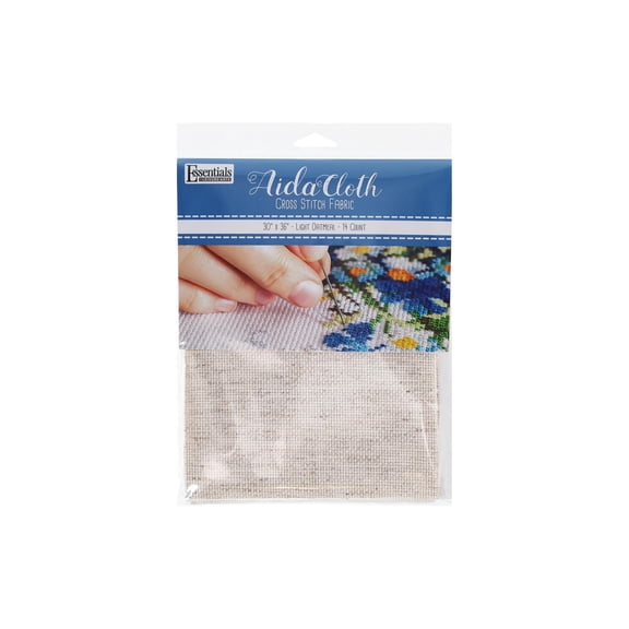 Essentials by Leisure Arts Light Oatmeal Aida Cloth 14 Count 30x36 Inch