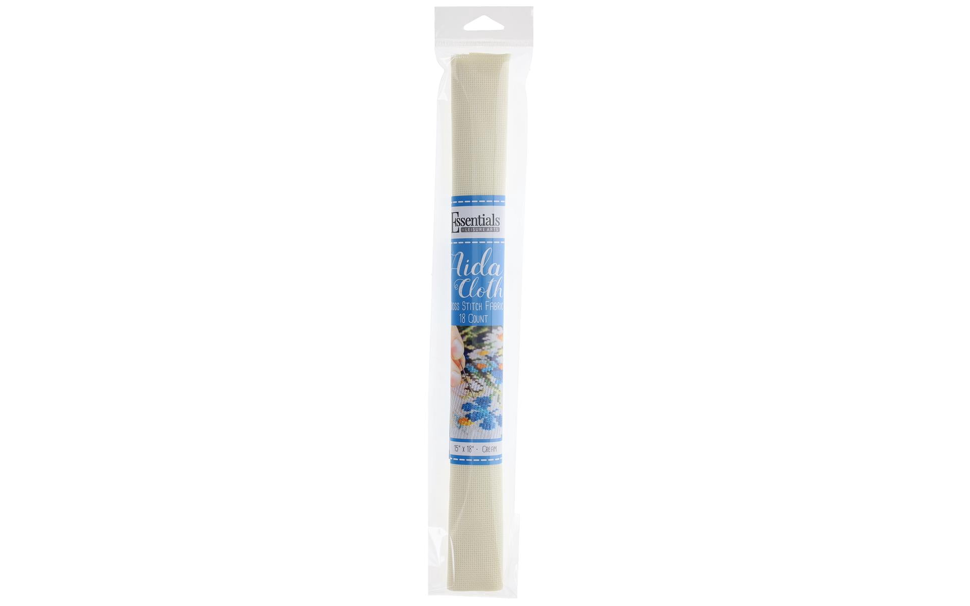 Fabric Cross Project Essentials By Leisure Arts Aida Cloth, 18 Count, Cream, Cross Stitch ...
