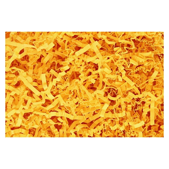 Essentials by Leisure Arts Crinkle Shred Bag, Canary Yellow, 2oz Shredded Paper Filler, Crinkle Cut Paper Shred Filler, Box Filler, Shredded Paper for Gift Box, Paper Crinkle Filler, Box Filling