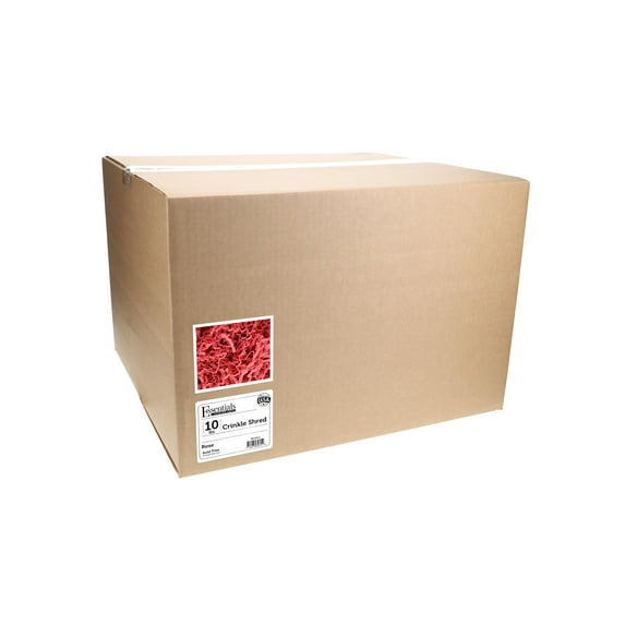 Essentials by Leisure Arts Crinkle Shred Box, Rose, 10lbs Shredded Paper Filler, Crinkle Cut Paper Shred Filler, Box Filler, Shredded Paper for Gift Box, Paper Crinkle Filler, Box Filling