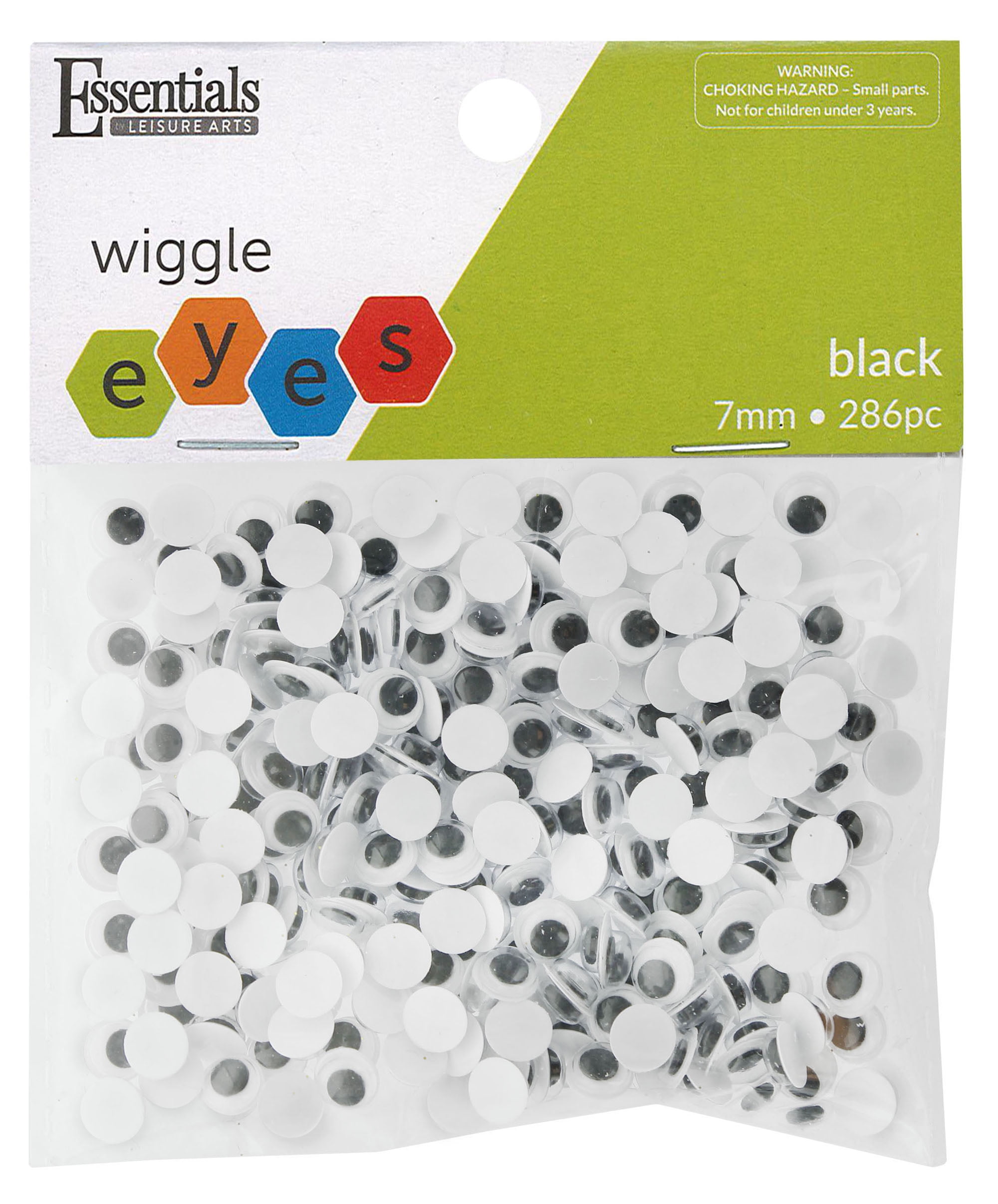 Essentials by Leisure Arts Eyes Paste On Moveable 7mm Black 286pc