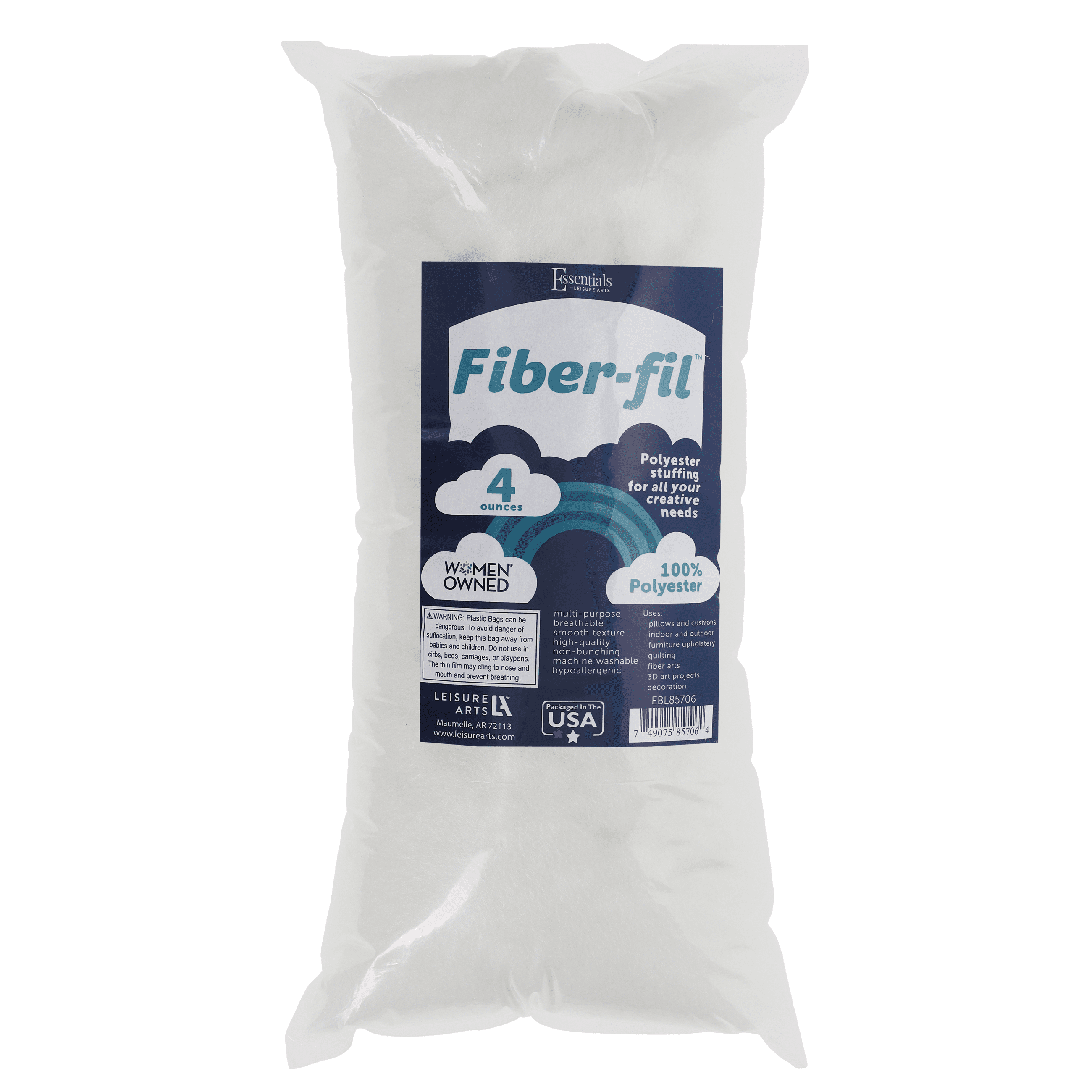 Essentials by Leisure Arts Polyester FiberFil, Premium FiberFil