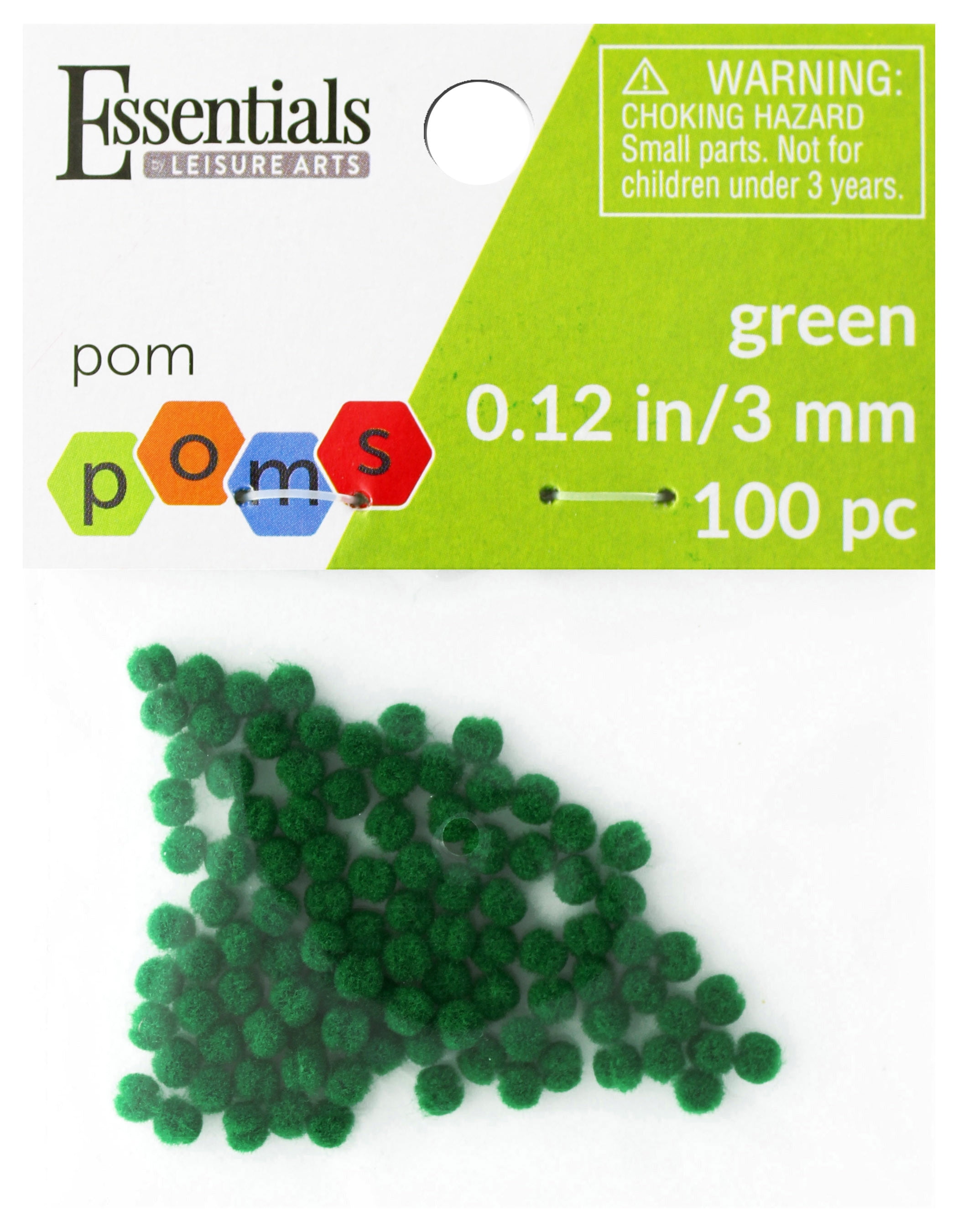 Pop! 7mm Multicolor Assorted Pom Poms 100ct - Red - Kids Craft Basics - Kids