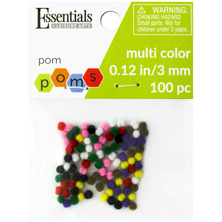 3 mm Tiny Brown Craft Pom Poms - Pom Poms - Basic Craft Supplies